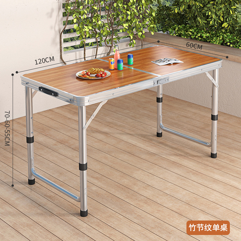 Picture of Outdoor Table Portable Aluminum Alloy Foldable Dining Table Folding Table and Chair Picnic Small Table Stall Table Round Square Tube Table