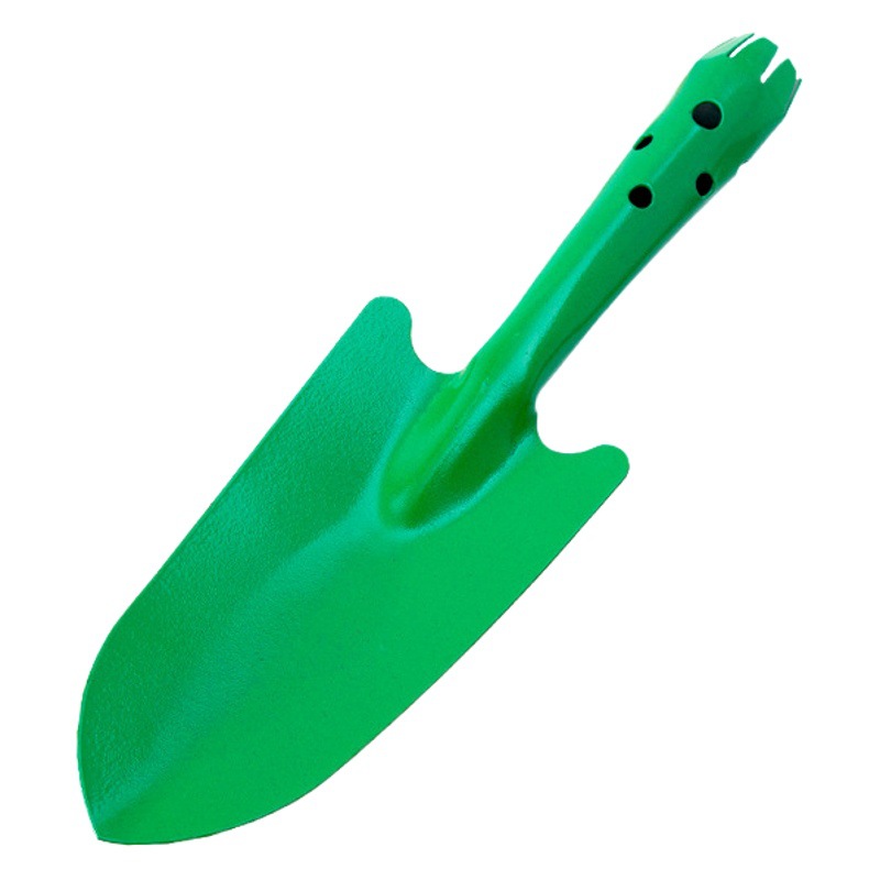 Gardening tools all-iron spray plastic integrated flower shovel straight large shovel long handle pointed shovel flower shovel wholesale