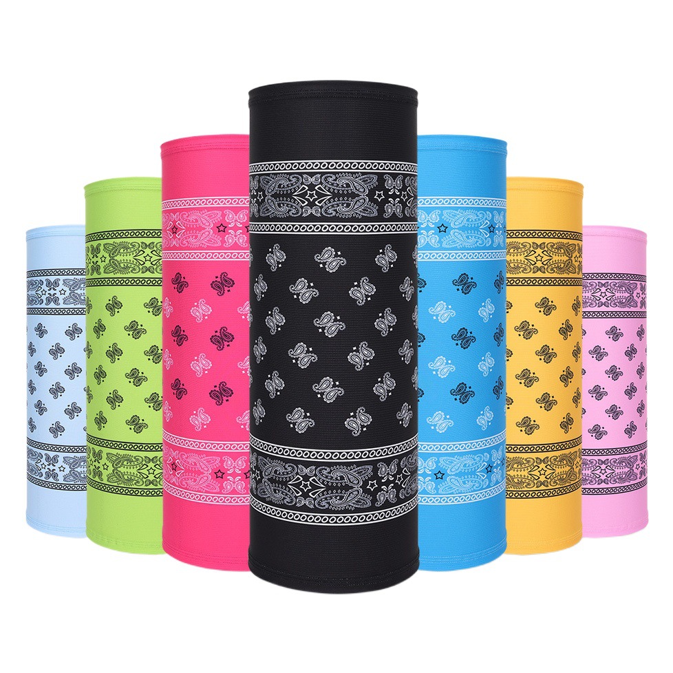 Ice Silk Cashew Flower Collar Sunscreen Breathable Outdoor Cycling Magic Headscarf Fashionable Street Dance Mask Scarf