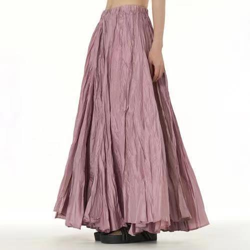 Picture of European and American Simple Crumpled Skirt 2024 Autumn and Winter New Fashion Brand Women's Fashion All-match Oversize Skirt