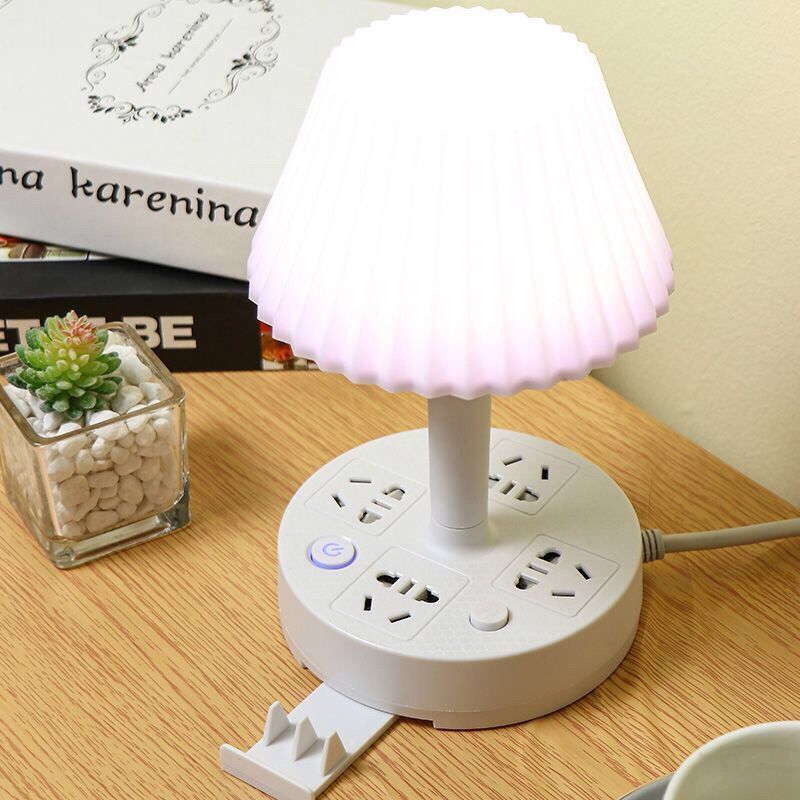 Eye protection multi-function desk lamp plug learning bedside night light plug converter multi-color USB charging desk lamp cross-border