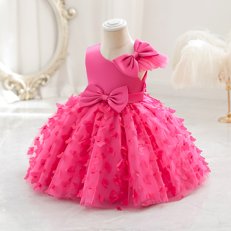 Picture of Girls Princess Dress Mesh Children's Dress 2025 New Girls Middle School Puff Skirt Birthday First Year Dress Skirt Wholesale