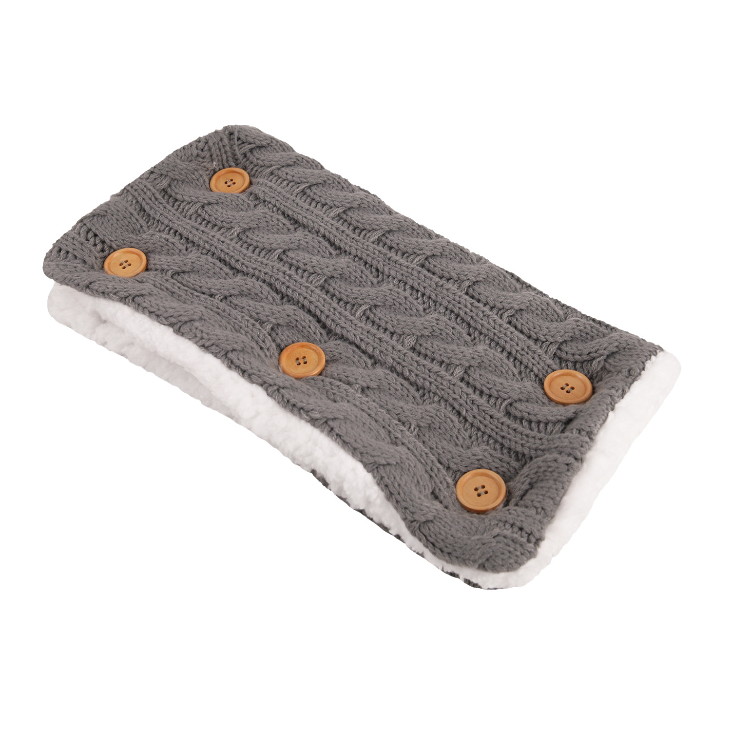 Picture of Wool Knitted Velvet Thickeneded Button Sleeping Bag, Warm and Anti-Jump Sleeping Bag, Baby Outdoor Stroller Sleeping Bag