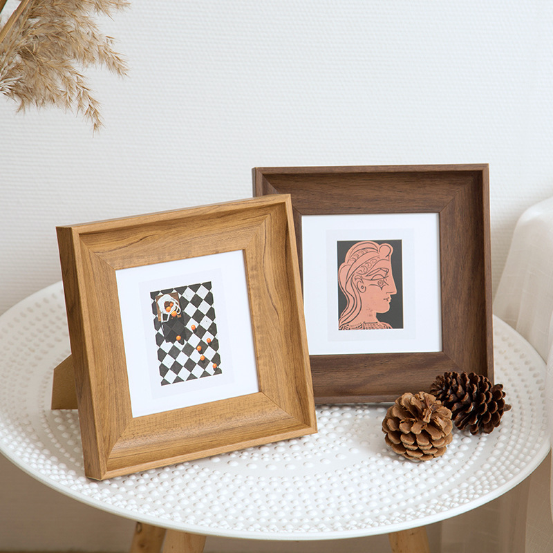 Simple Photo Frame Set Table Square 5 Inch 6 Inch 7 Inch 8 Inch Children's Photo Album Frame Frame Frame Wall Mounted