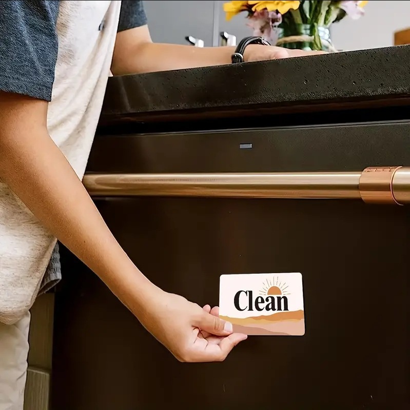 Picture of dirty clean magnetic refrigerator stickers for cross-border foreign trade new kitchen dishwasher refrigerator decoration magnetic stickers
