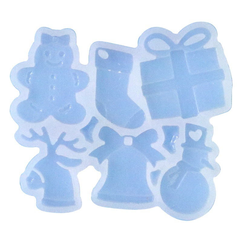 Elation diy epoxy mold Christmas holiday earrings creative cute elk snowman earrings silicone mold