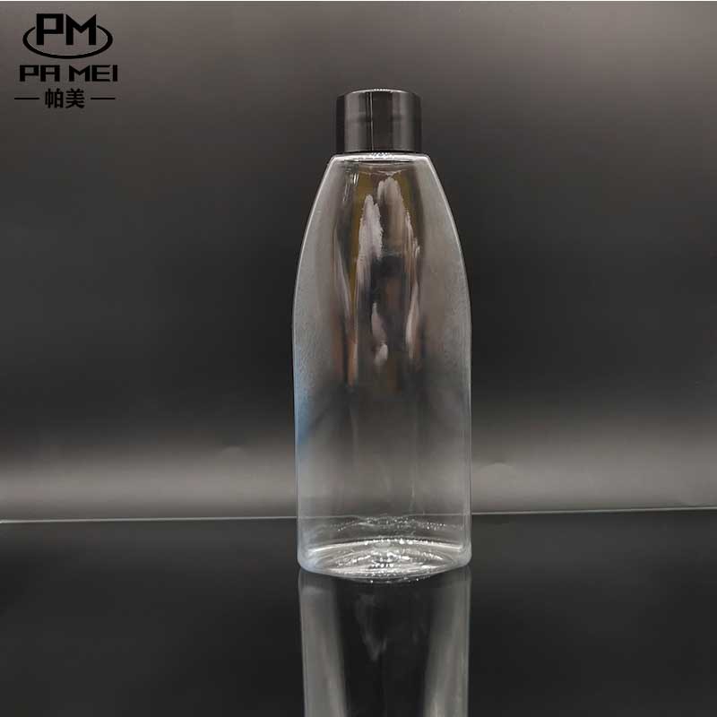 24 teeth 160mlPET flat bottle plastic bottle transparent bottle jar smooth ordinary cap arc shaped bottle printing
