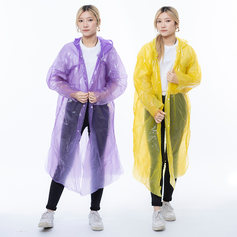 Disposable Poncho for Outdoor Drifting in Tourist Attractions Adult Lengthened Thickened One-piece Disposable Raincoat