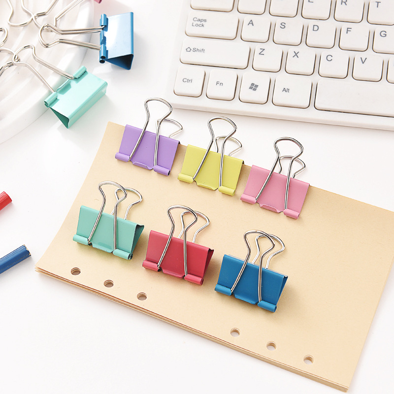 Picture of Cross-Border special color long tail clip small fresh dovetail clip hand account clip 32MM 25MM 19mm reverse tail clip wholesale