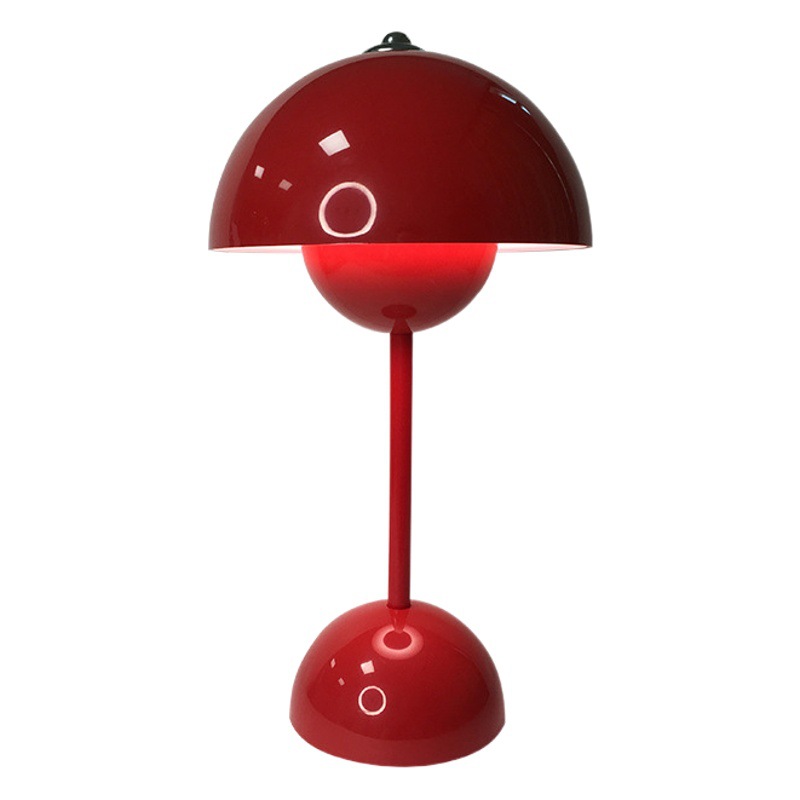 Nordic Flower Bud Lamp Mushroom Table Lamp Designer Ins Decorative Modern Simple Bedroom Touch Rechargeable Table Lamp Cross-border