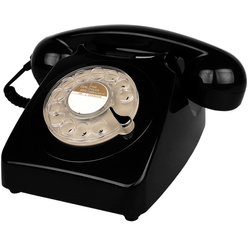 Old Retro Telephone European and American Office Landline Turntable Button Dialing Hotel Room Fixed Line Cross-Border E-Commerce