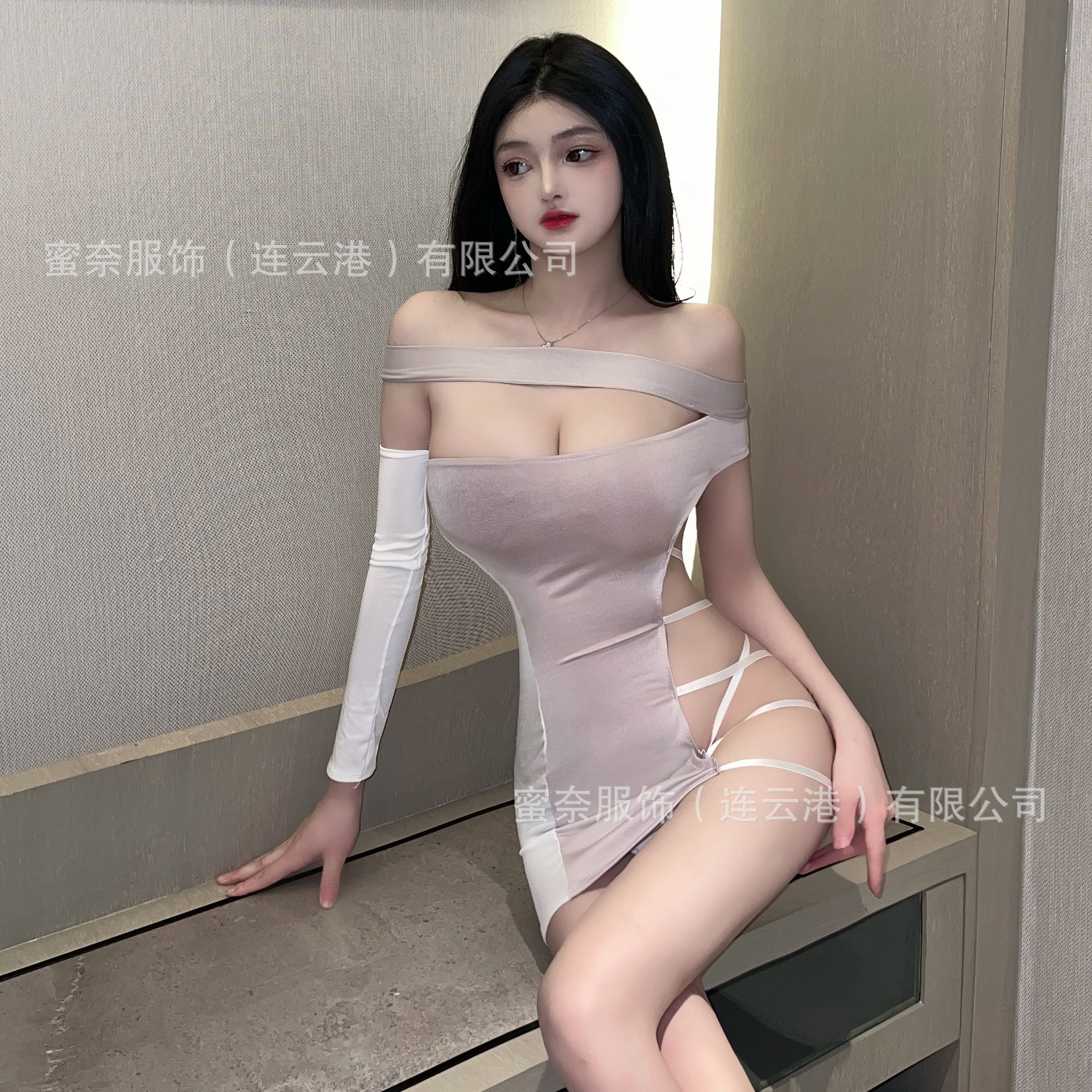 Sex Lingerie Women's Pure Desire Sexy Temptation One-Piece Free Shoulder Hip Skirt Flirting Sex Suit