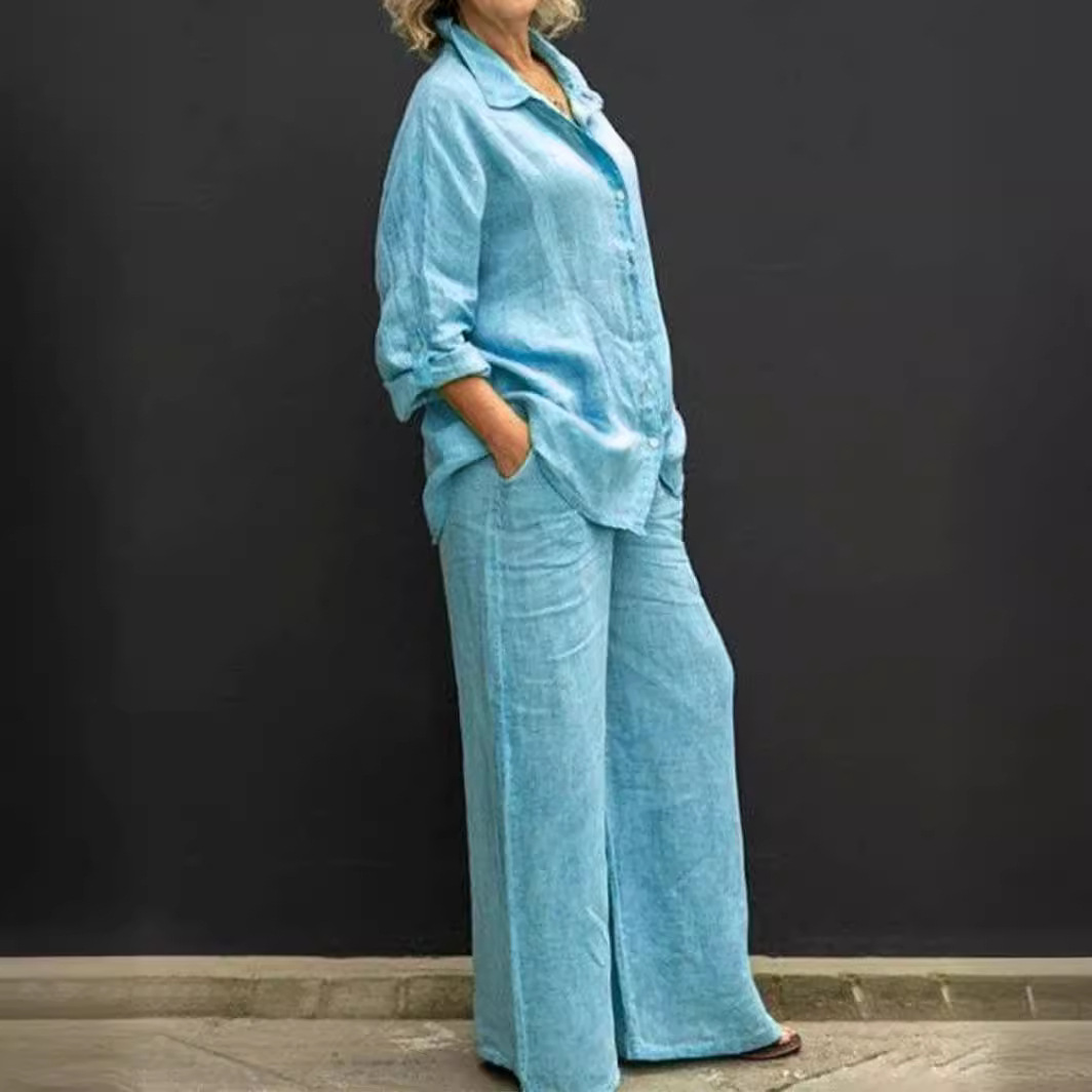 Picture of Foreign trade new ladies shirt suit 2024 leisure city suit independent station women's AliExpress Amazon