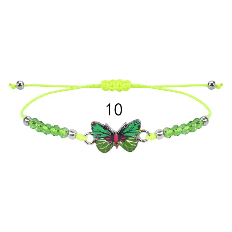 Summer Cross-Border New Color Butterfly Crystal Beaded Bracelet Party Hand Accessories Various Long-Term Ready Stock