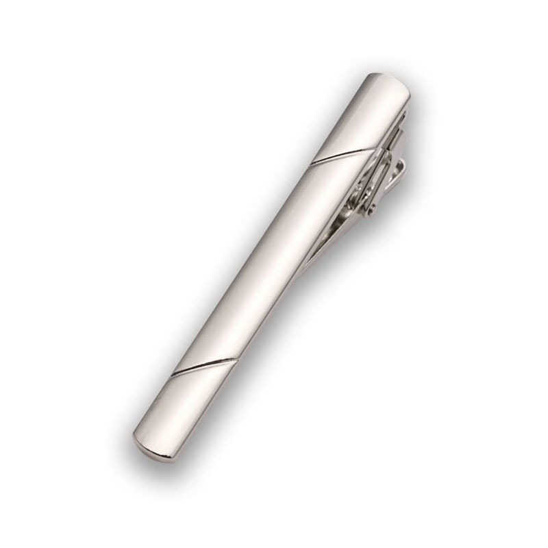 Picture of Cross-Border Temu Clothing Tie Clip, Men's Light Luxury Stainless Steel Tie Clip, Diagonal Pattern, Smooth Surface, High-End Tie Clip