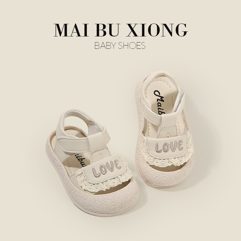 Maibu Bear Girls' Sandals Children's Toddler Shoes Summer Shoes Cute Princess Shoes Korean Style Baby Shoes Baby Shoes