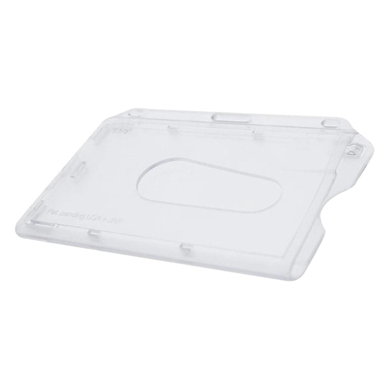 Amazon cross-border hot sale in stock thumb slot ID card cover pc horizontal frosted transparent credit card cover