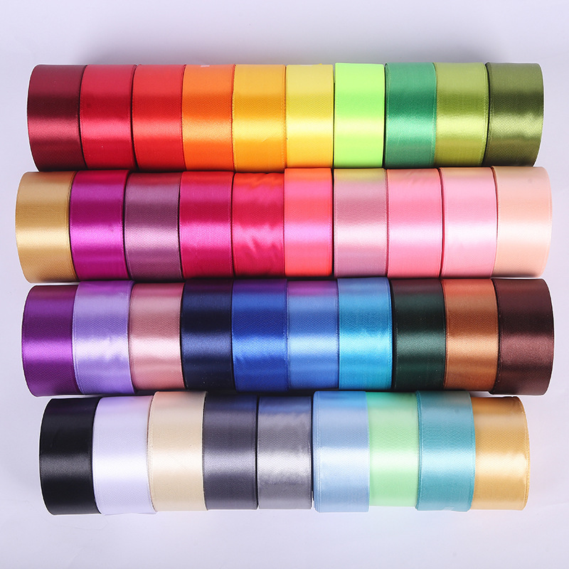 Picture of 4CM Polyester Ribbon DIY Handmade Rose Flower Ribbon Ribbon Wedding Cake Gift Packaging Decorative Silk Ribbon