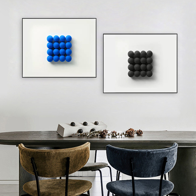 Klein ball decorative painting abstract physical painting modern simple living room sofa background creative model room hanging painting
