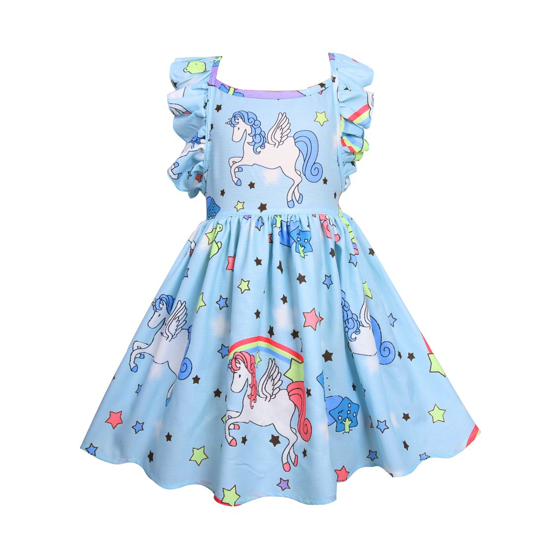 Picture of Cross-border exclusive INS explosions children's clothing Amazon/AliExpress unicorn pink children's dress 36004