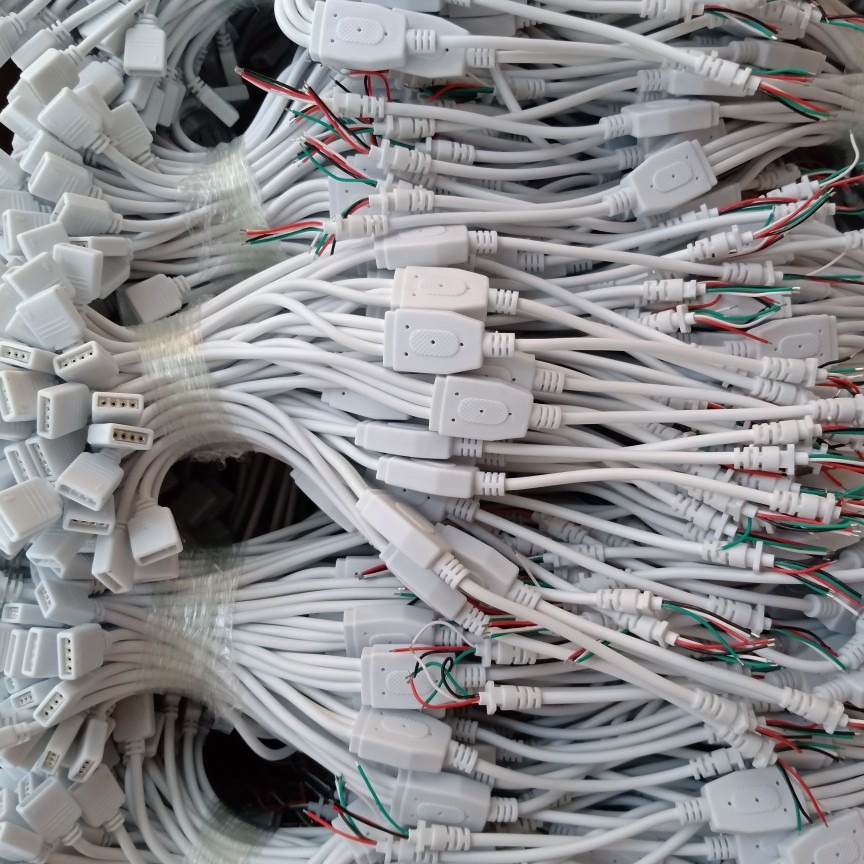Picture of 4p lamp with row pin 2.54 round pin LED colorful RGB controller male and female pin light with pin