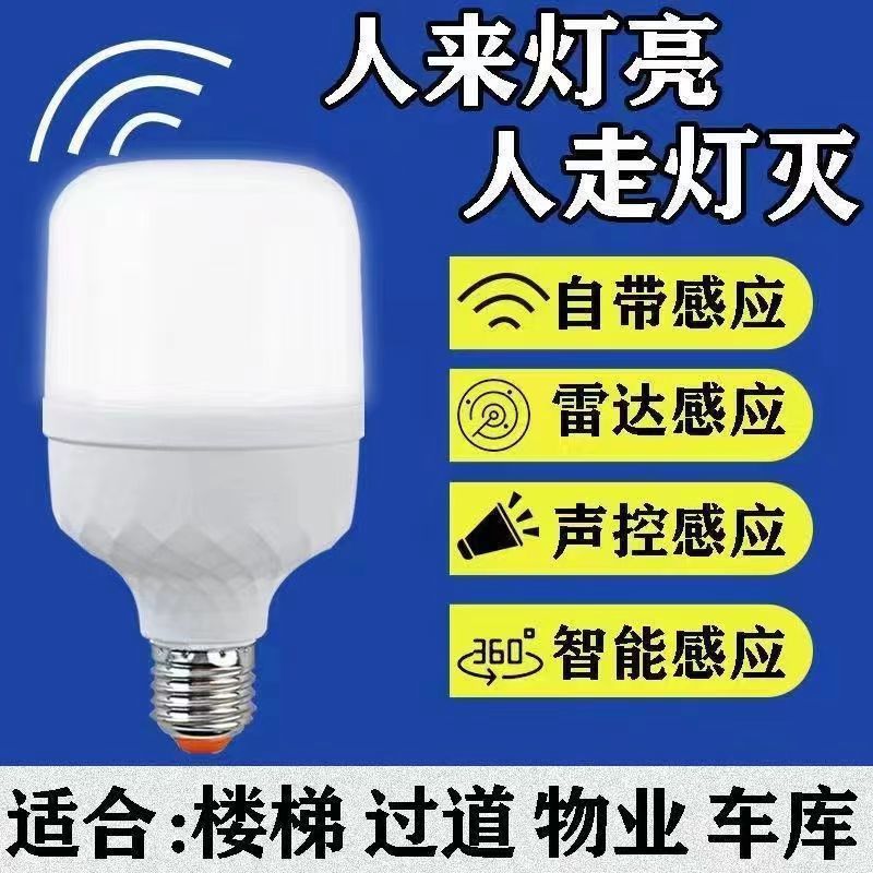 Led Radar Human Body Sensor Light, Motion Sensor Light, Home Sound and Light Control Lamp, Corridor, Stair, Hallway, Bathroom Light Bulb