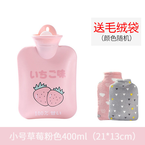 Picture of Pvc Water-Filled Cartoon Plush Hot Water Bottle Student Cute Explosion-Proof Hand Warmer Bag Removable and Washable Foot Warmer Water-Filled Hot Water Bottle