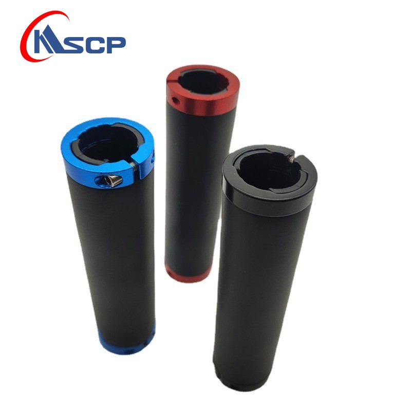 Bicycle Handlebar Cover, Mountain Bike Bilateral Locking Dead Fly Sponge Handlebar Cover with Handlebar Plug Bicycle Accessories
