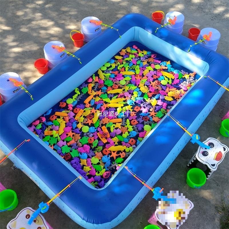 Dropshipping thickened children's inflatable fishing pool set, home kids' swimming pool, outdoor stall, fish pond, indoor play