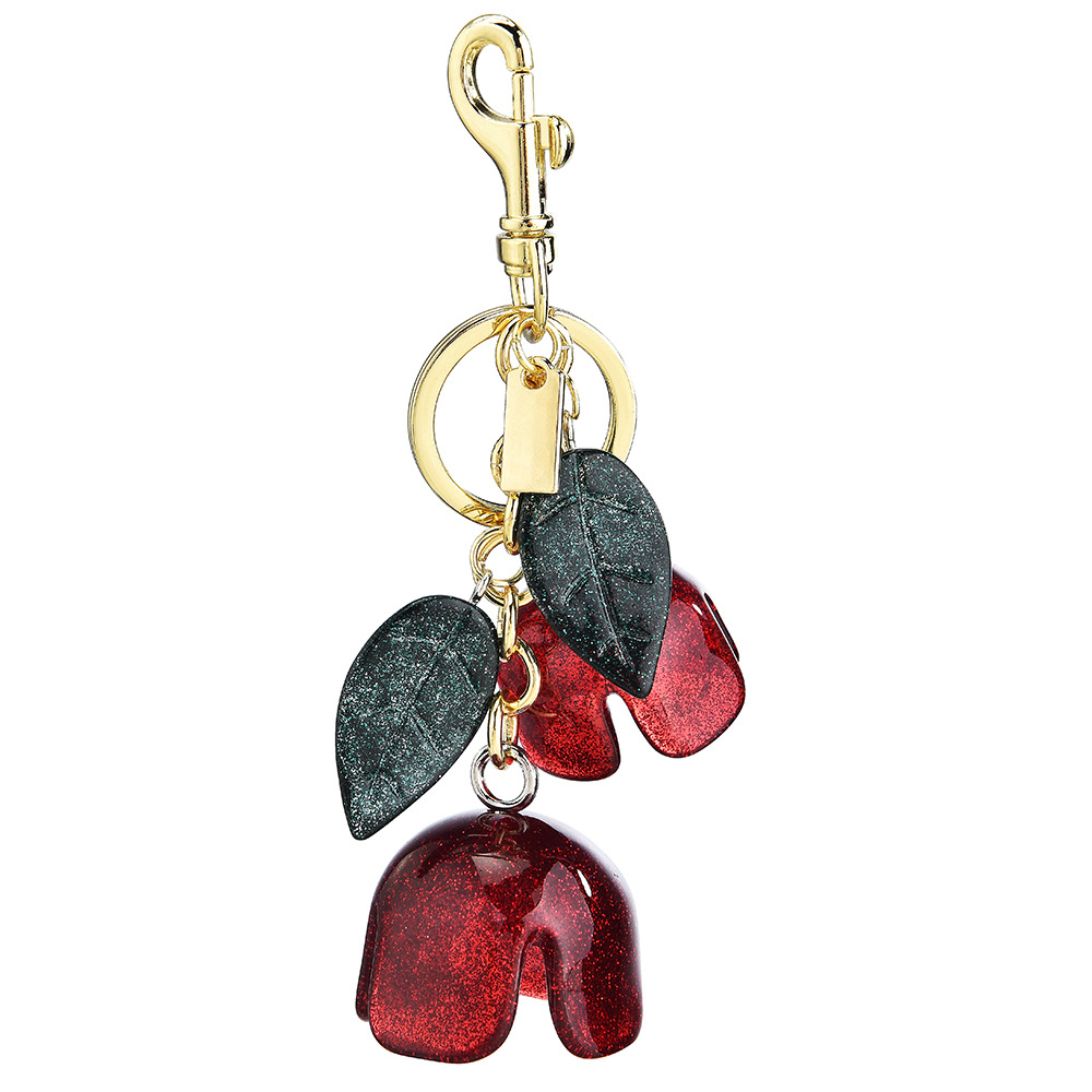 Cross-Border Popular Rose Flower Keychain Crystal Flower Bag Pendant Women's Tassel Flower Bag Jewelry Wholesale