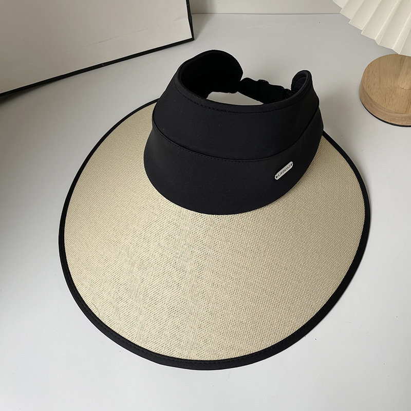 Picture of Sun hat foldable sun hat outdoor riding Women's Big brim empty top cycling sun protection fisherman sun hat