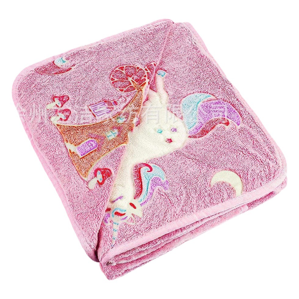 Unicorn Blanket Soft Pink Wool is perfect for birthday baby toddlers as a gift for girls!