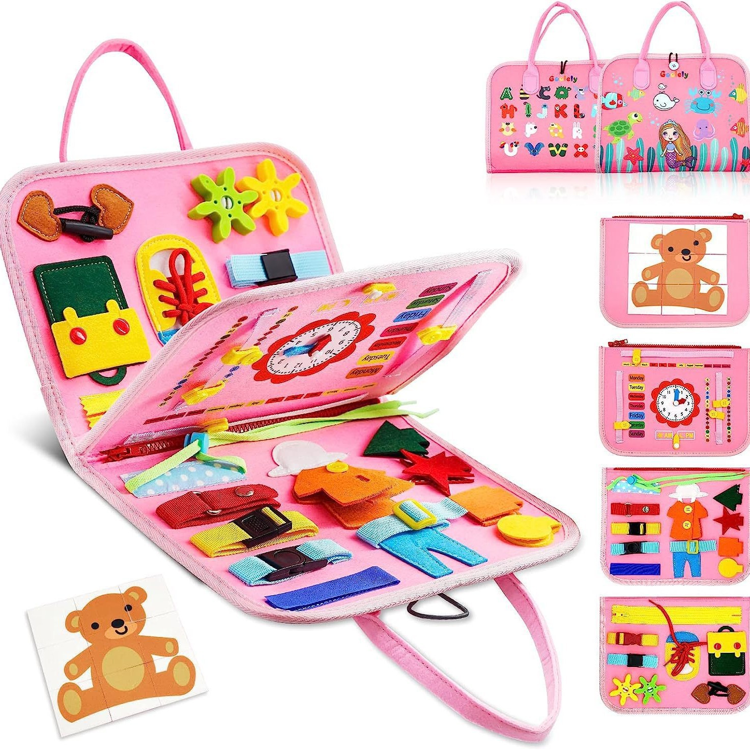 Cross-Border Felt Learning Board Kidsren's Educational Toys Amazon Ce Cpc New Felt Busy Board