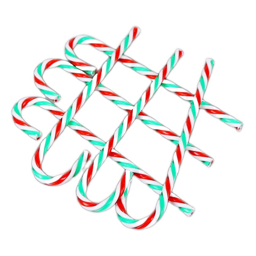 Factory wholesale acrylic crutches 15cm Christmas tree crutches decorations 15cm crutches 6 a pack