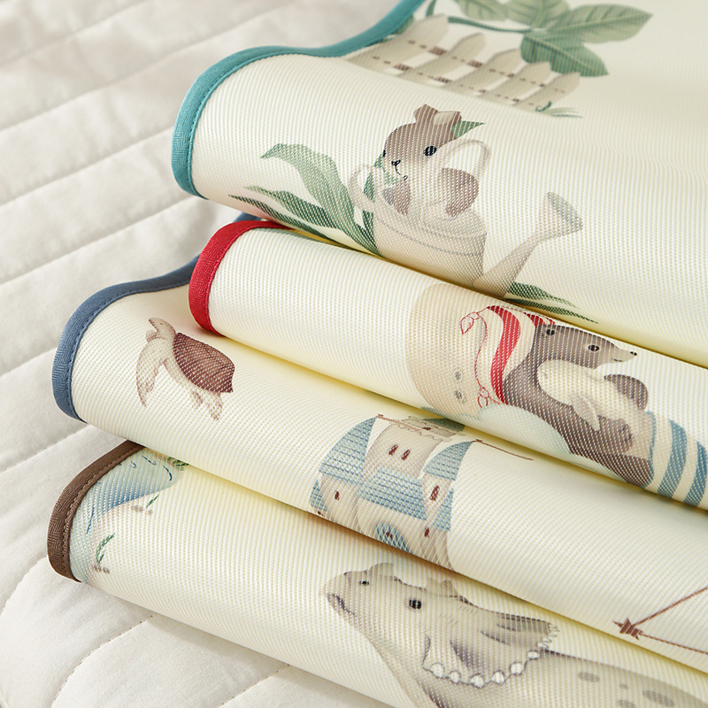 Picture of Baby mat class a ice silk cold mat breathable sweat-absorbent ice silk baby single newborn stroller mat children's car mat