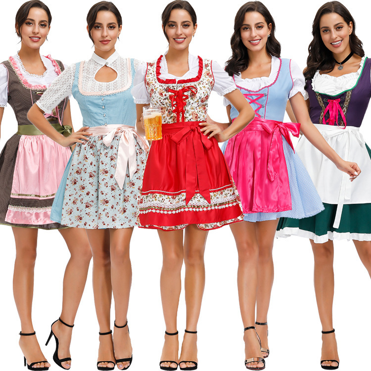 German Oktoberfest Costume Bavarian Traditional Ethnic Beer Costume Bar Nightclub Restaurant Work Maid Costume