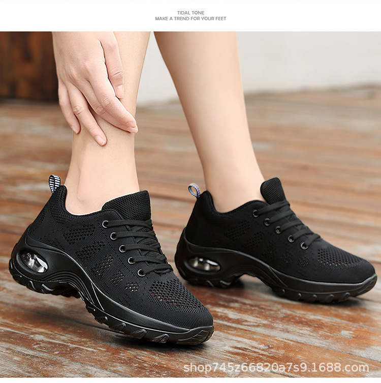 Picture of White Dance Shoes Dancing Shoes Square Dancers Soft Sole Running sneaker Lightweight Air Cushion Ghost Step Dancing Shoes New
