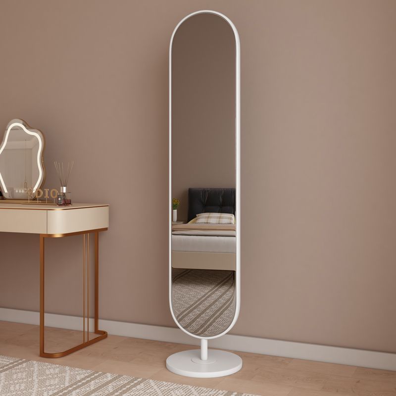 Nordic floor-to-ceiling dressing mirror, living room, home corner, full-length mirror, rotatable minimalist Internet celebrity light luxury fitting mirror
