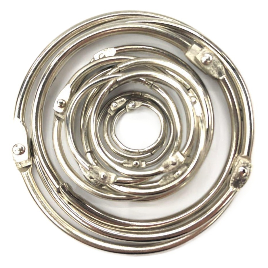 Metal Opening Loose-Leaf Ring Movable Buckle Clamp Ring Binding Iron Ring Book Ring DIY Storage Ring Binding Iron Ring Wholesale