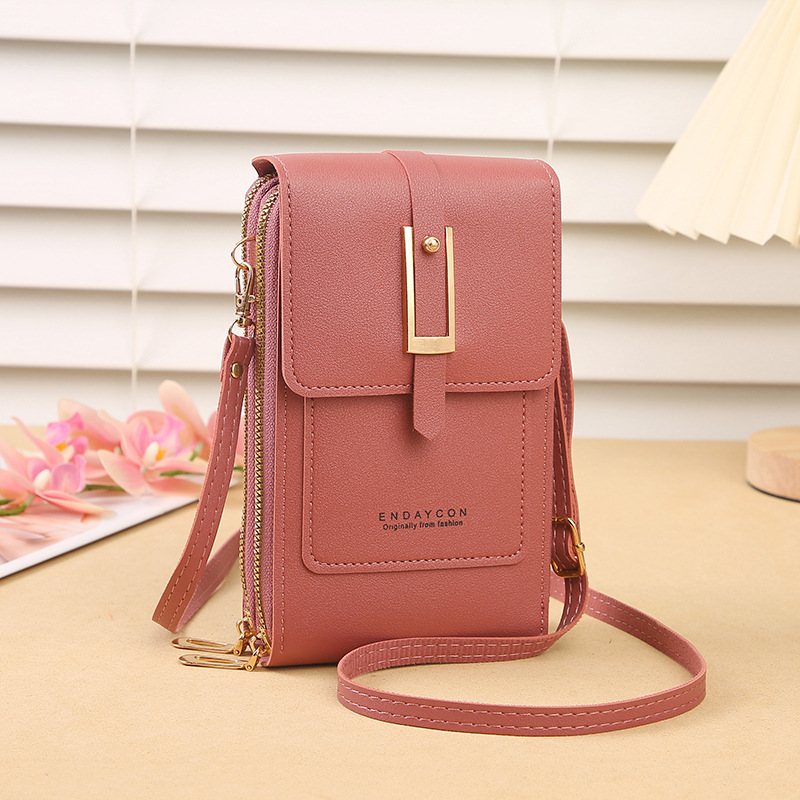 Picture of Urban Simple Women's Touch Screen Mobile Phone Bag Multi-Functional Card Holder Coin Purse Fashion Crossbody Single Shoulder Small Square Bag Trendy