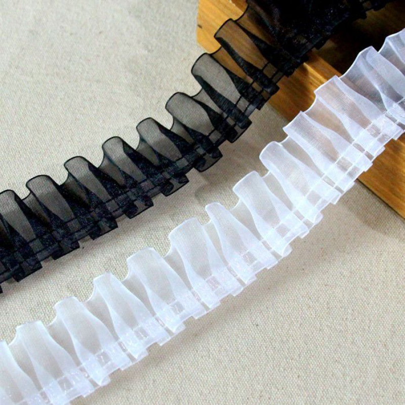 3.9cm wide snow sand lace accessories skirt cuff collar handmade material lace pleated decoration batch manufacturers