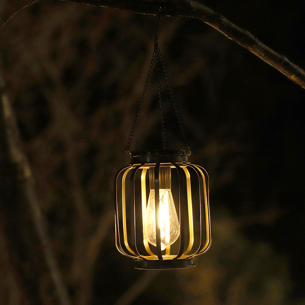 2025 New Outdoor Solar Garden Light Pendant Light Vintage Garden Courtyard Decoration Hollow Landscape Light in stock