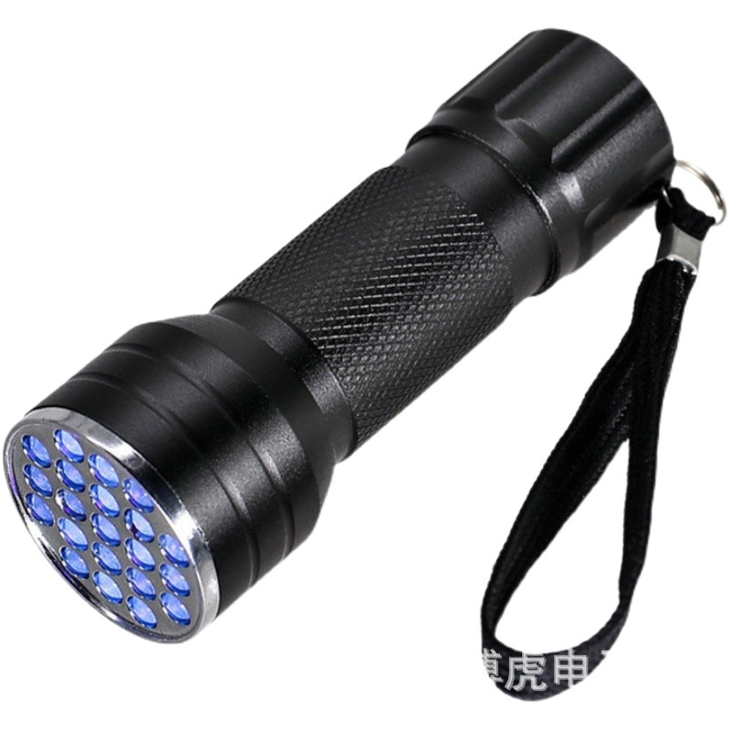 21LED ultraviolet Violet flashlight according to scorpion Lamp UV detection according to dry banknote inspection flashlight manufacturers supply
