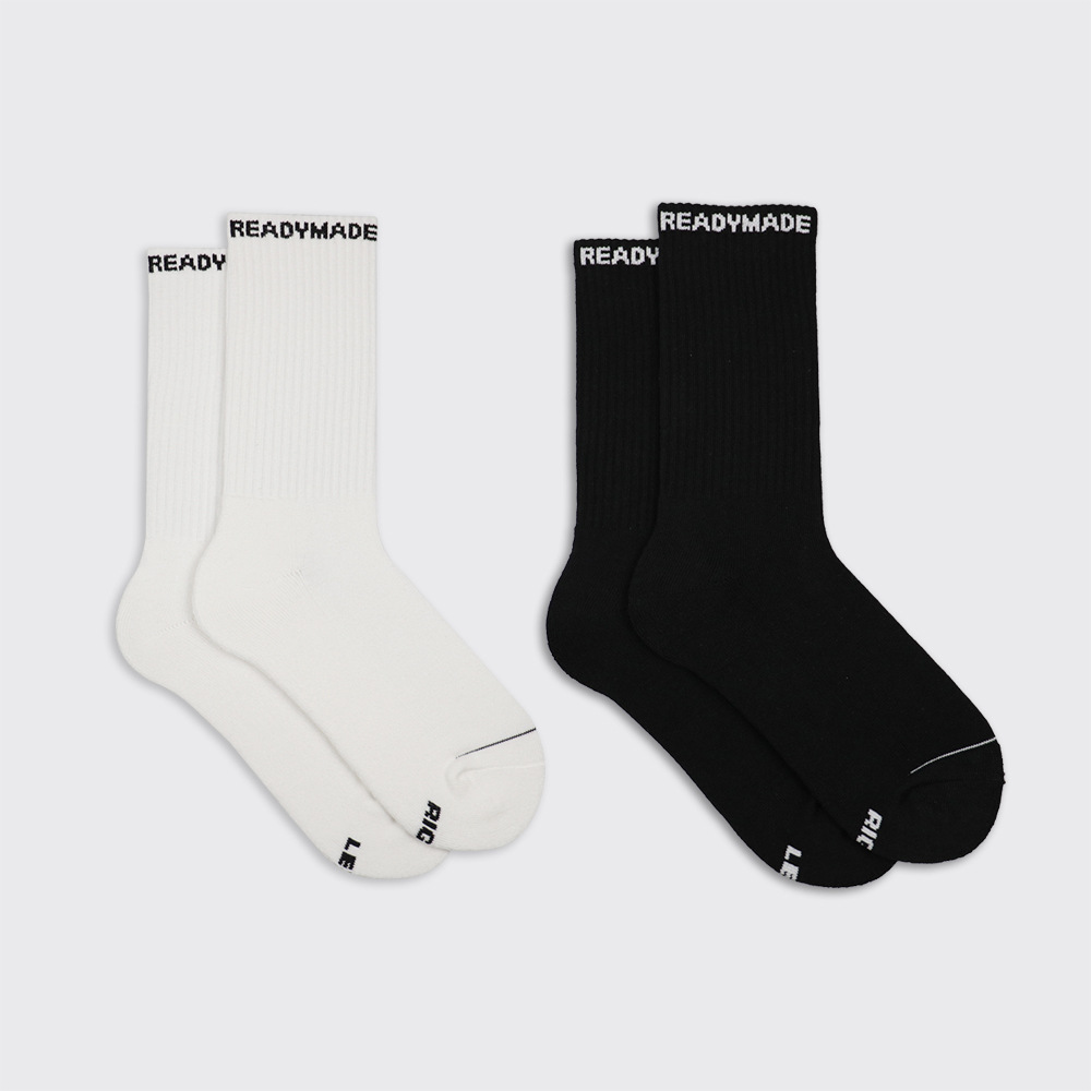 Japanese street fashion brand towel bottom thickened socks autumn and winter fashion sports black and white letter mid-calf length socks cotton men and women