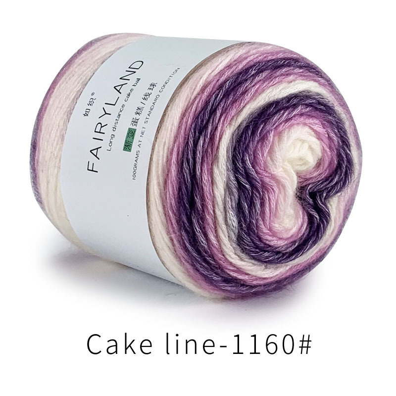 Picture of Cake line gradient segment dyed milk cotton wool ball ball scarf hat diy hand woven thread ball wholesale