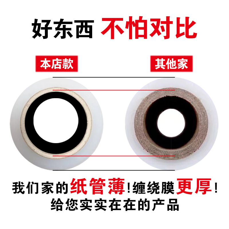 Picture of 50cm wide plastic film stretch film wrapping film large roll PE industrial cling film packaging film