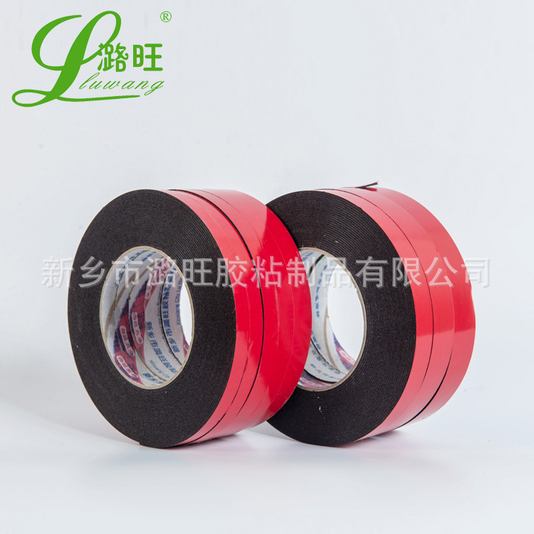 Factory wholesale direct supply 1mm thick red film black rubber PE car foam Acrylic foam double-sided tape