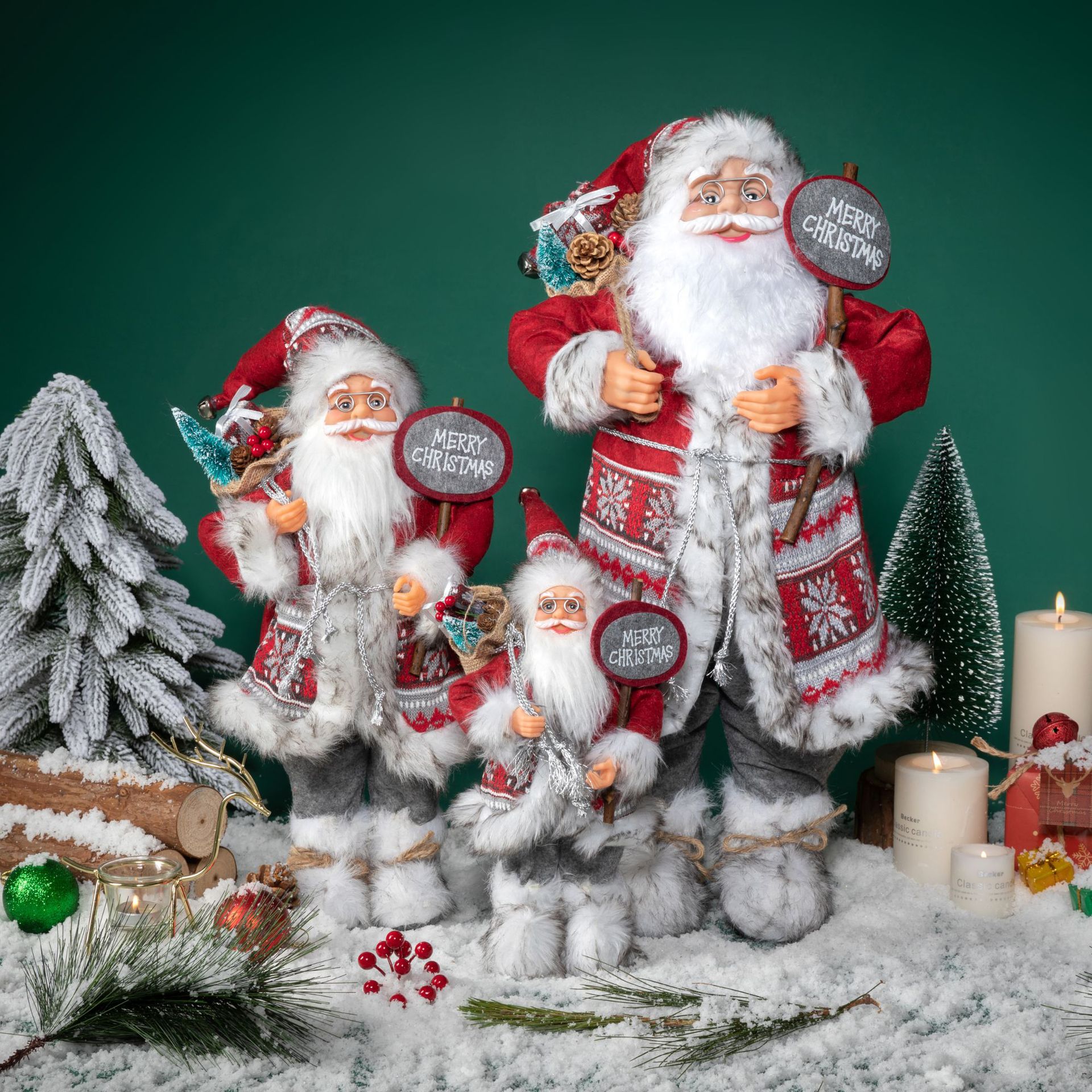 Xintian Santa Claus Doll Christmas Gift Christmas2022 Cross-Border Ready Stock. Bells Are Hot Sellers Across Borders