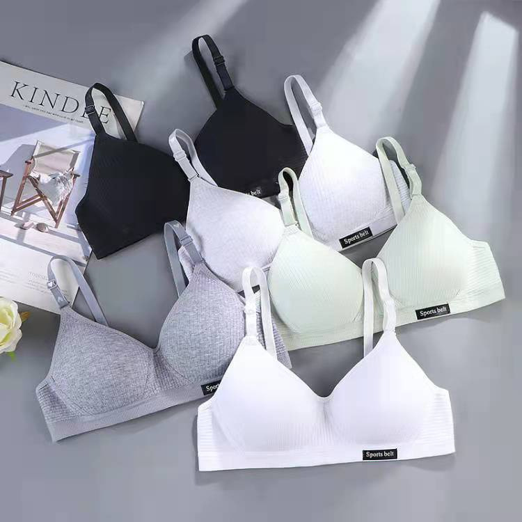 Cross-border Girls' Comfortable Seamless Intimates for Development Period, High School Students, Small Breasts, Push-up, Wire-free Bra, Thin Section