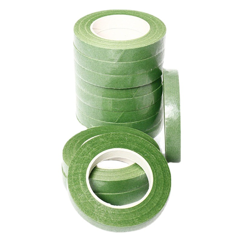 Artificial Flower Tape, Floral Crepe Paper Tape, Self-Adhesive Floral Paper Tape, Green Tape, Wire Mesh Flower Paper, DIY Flower Craft